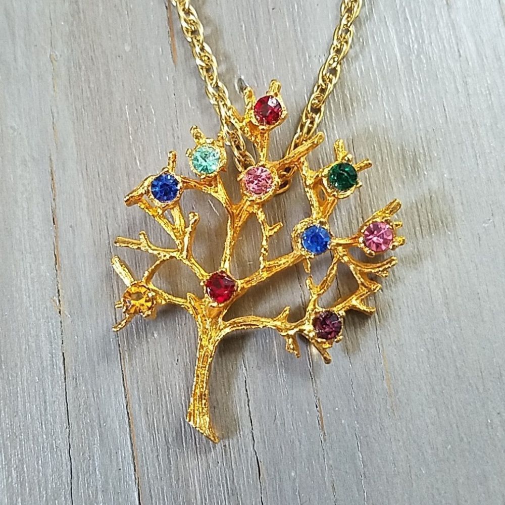 Tree of life Rhinestone necklace